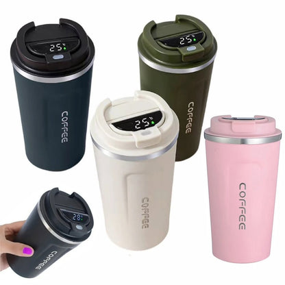 Smart Digital Temperature Display Coffee Mug & Travel Tumbler