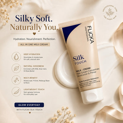 Flicka Silk Touch Milk Cream Concentrate – Moisturizer & Makeup Primer